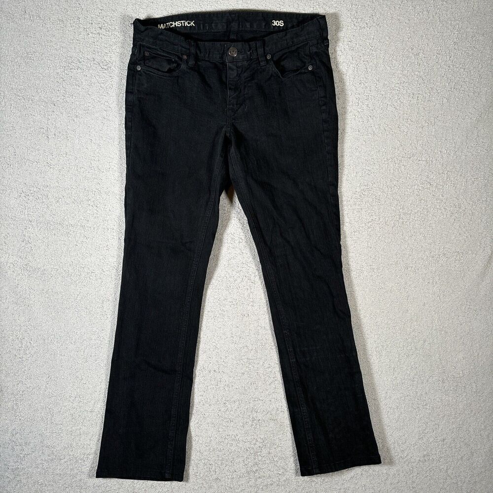 J Crew Matchstick Jeans Women’s Size 30S Fit 32x28  Black Skinny Low Rise Grunge